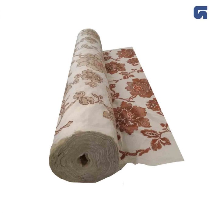 Tessuto floreale ricamato 100 cotone per tende o abbigliamento