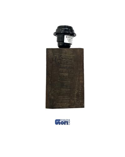lampada da comodino in legno di recupero